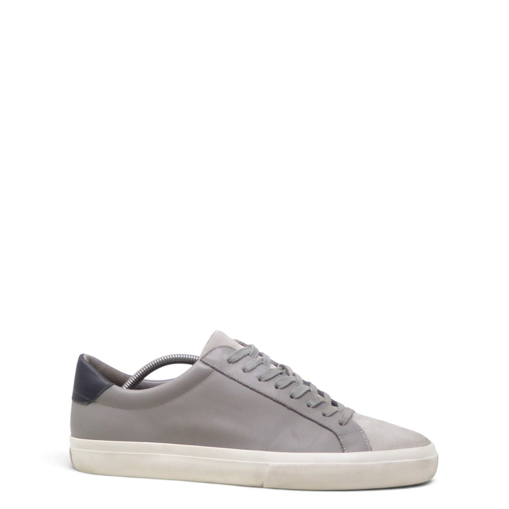 Vince Fulton Mens Sneakers Grey Leather Suede Low Top 10.5